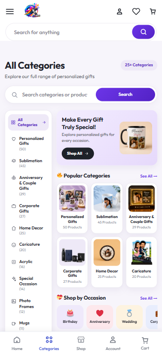 Categories Mobile