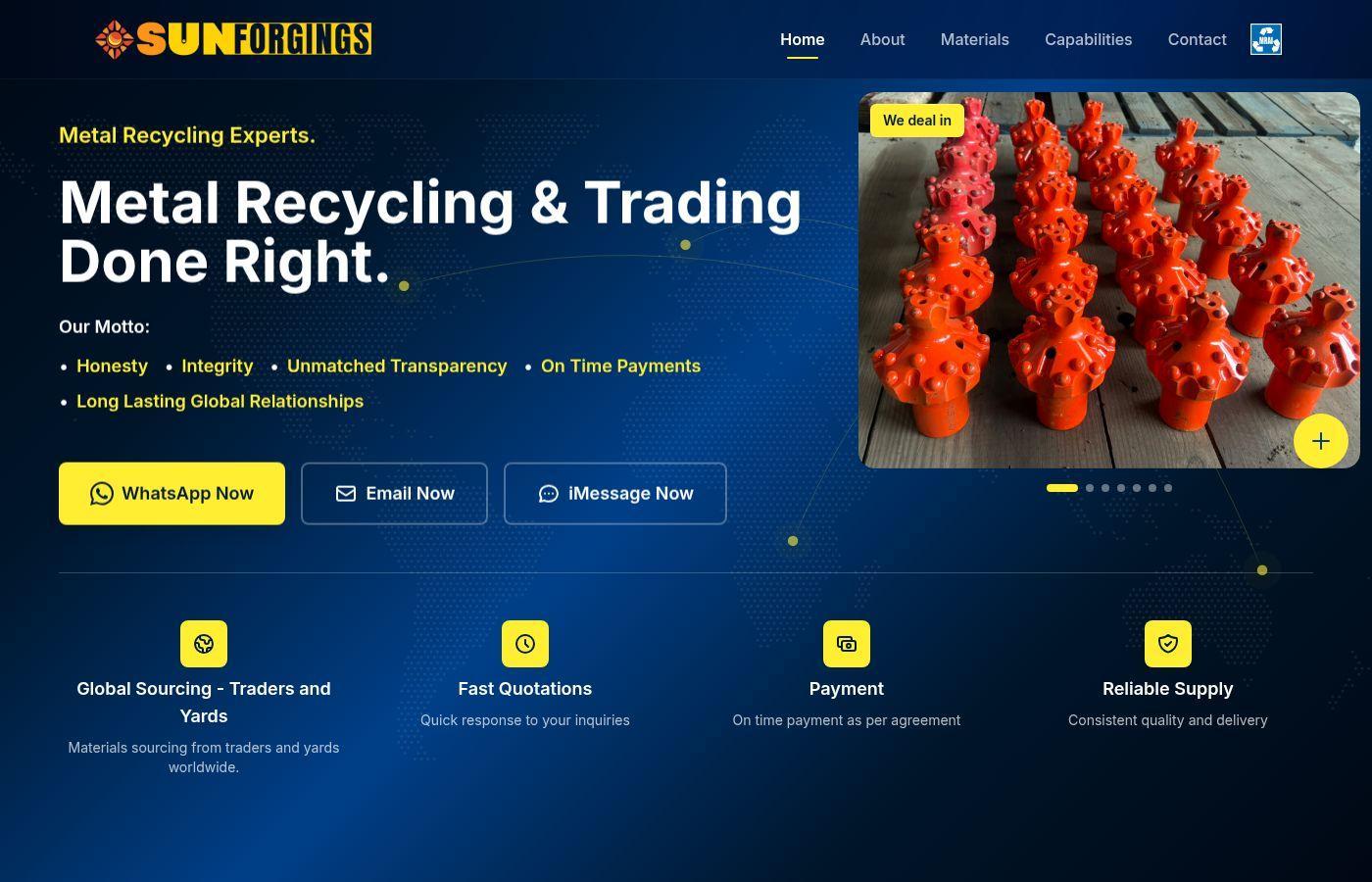 Corporate Website — Sun Forgings